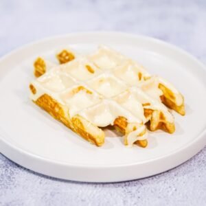 Pure & rich Belgian white chocolate waffle