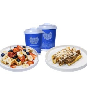2 Waffles & 2 Hot drinks